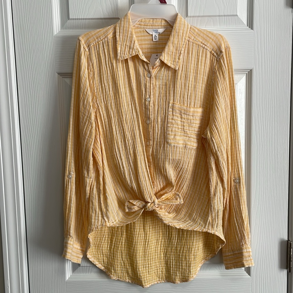 Time and Tru Button Front Shirt